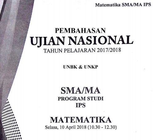 Soal Un Matematika Sma 2018 Dan Pembahasannya