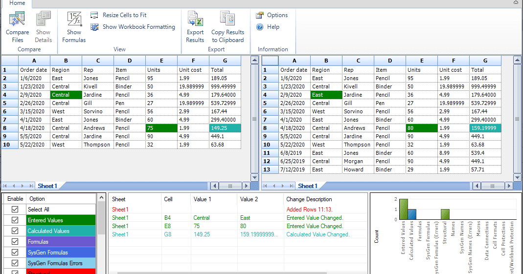 free excel file comparison tool