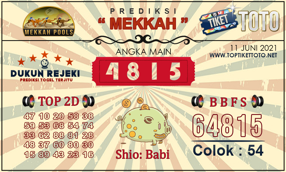 Prediksi Togel MEKKAH TIKETTOTO 11 JUNI 2021