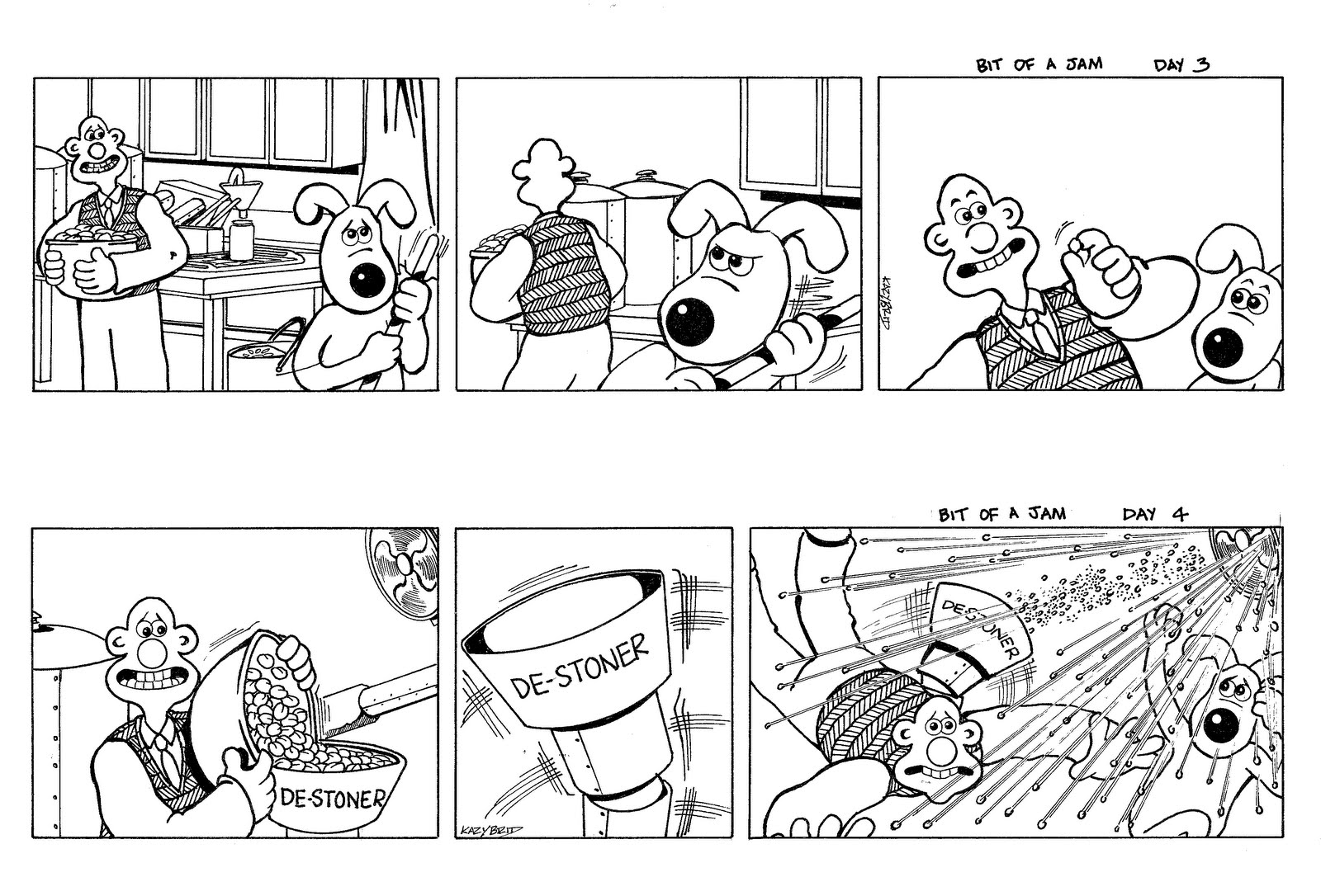 Mychailo Kazybrid's Character Creation Wallace and Gromit Bit of a Jam