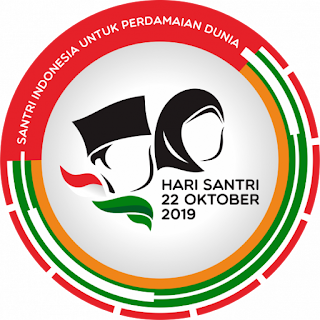 Logo dan Tema Resmi Hari Santri Nasional Tahun 2019 Santri Indonesia untuk Perdamaian Dunia