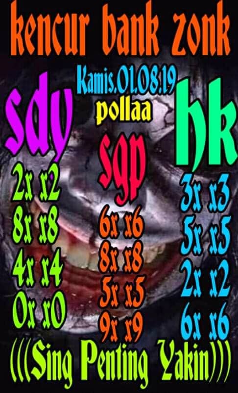 Prediksi Angka Jitu Togel Sdy Sidney Kamis 01 Agustus 2019 Asianbookie