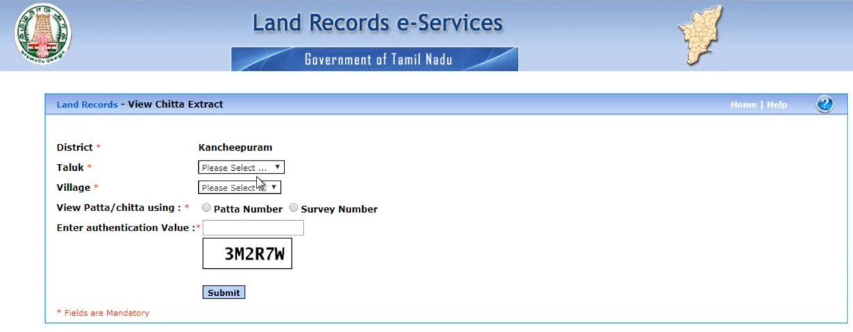 TN Rural Patta Chitta Extract