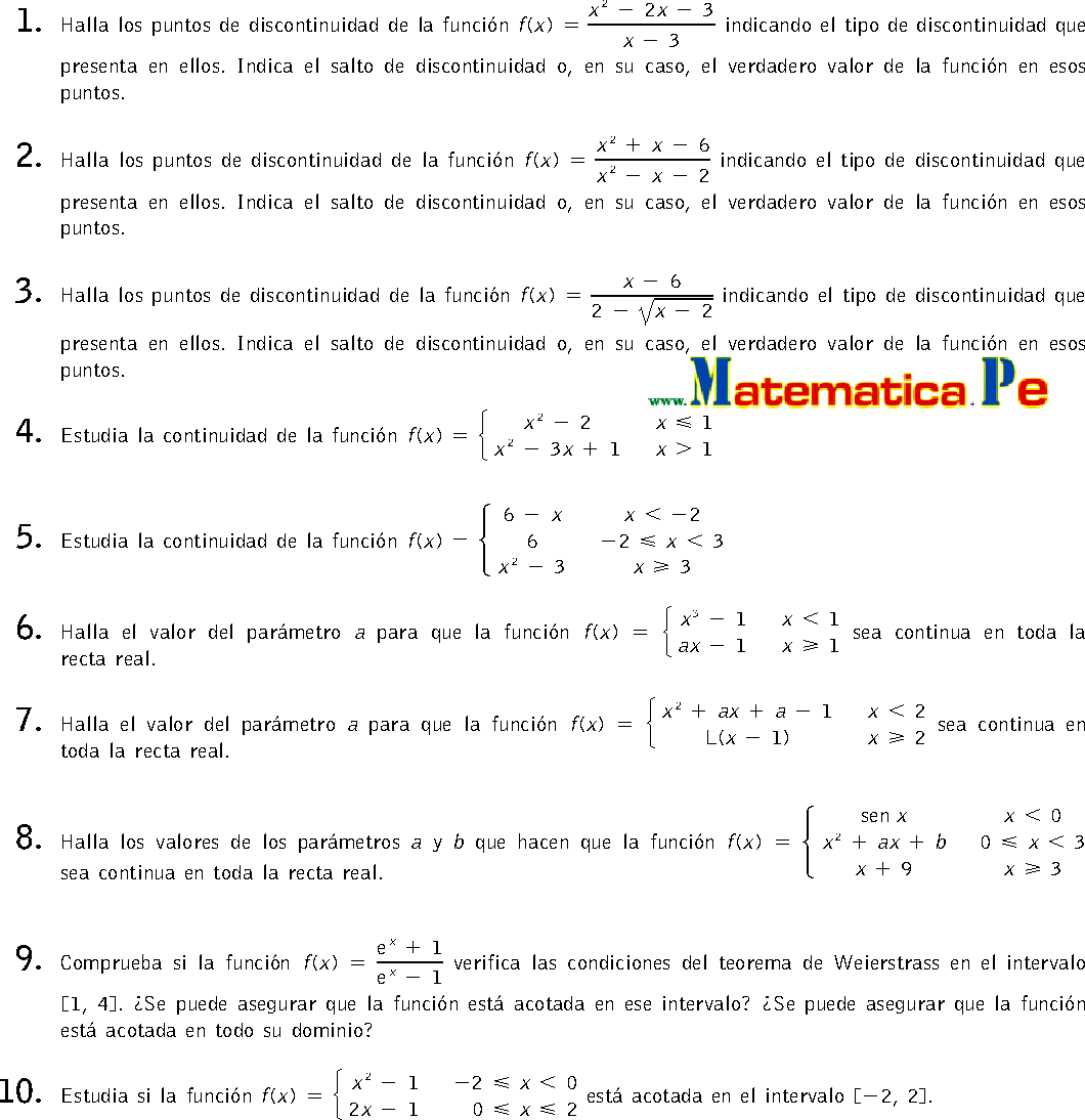 Continuidad Funciones Valor Absoluto Ejercicios Resueltos