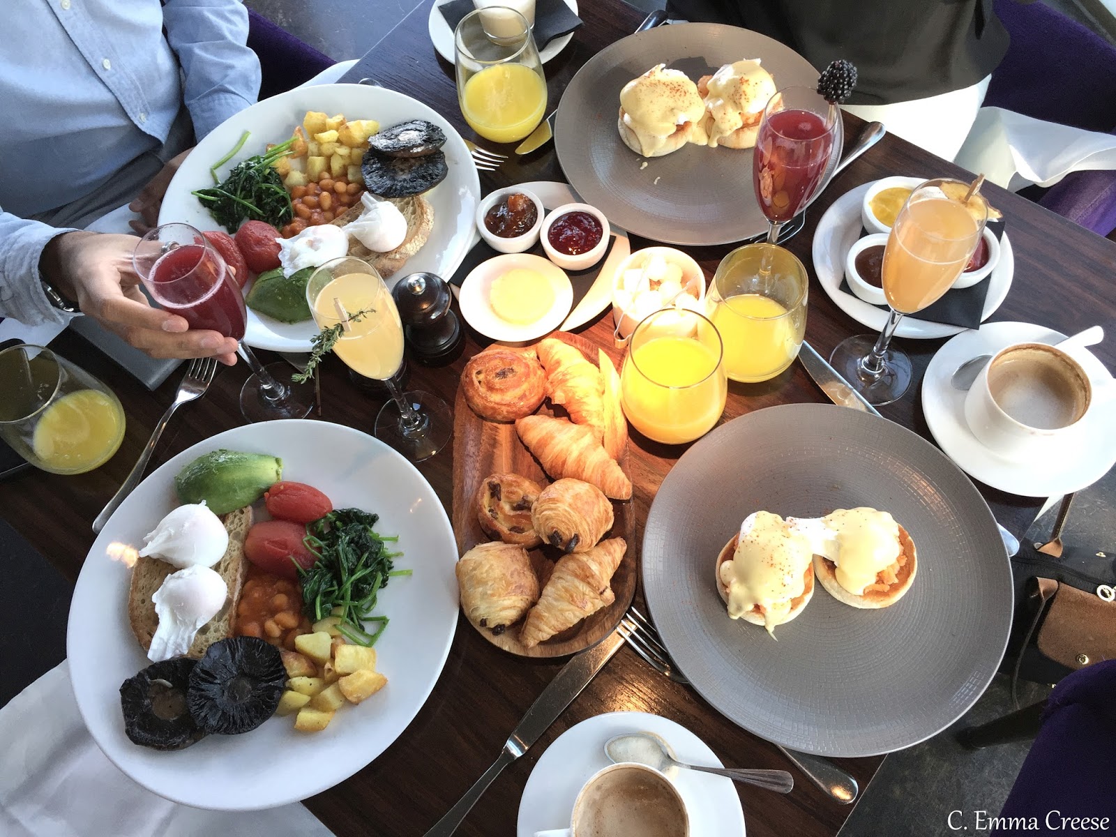 Aqua Shard Brunching in London clouds Adventures of a London Kiwi