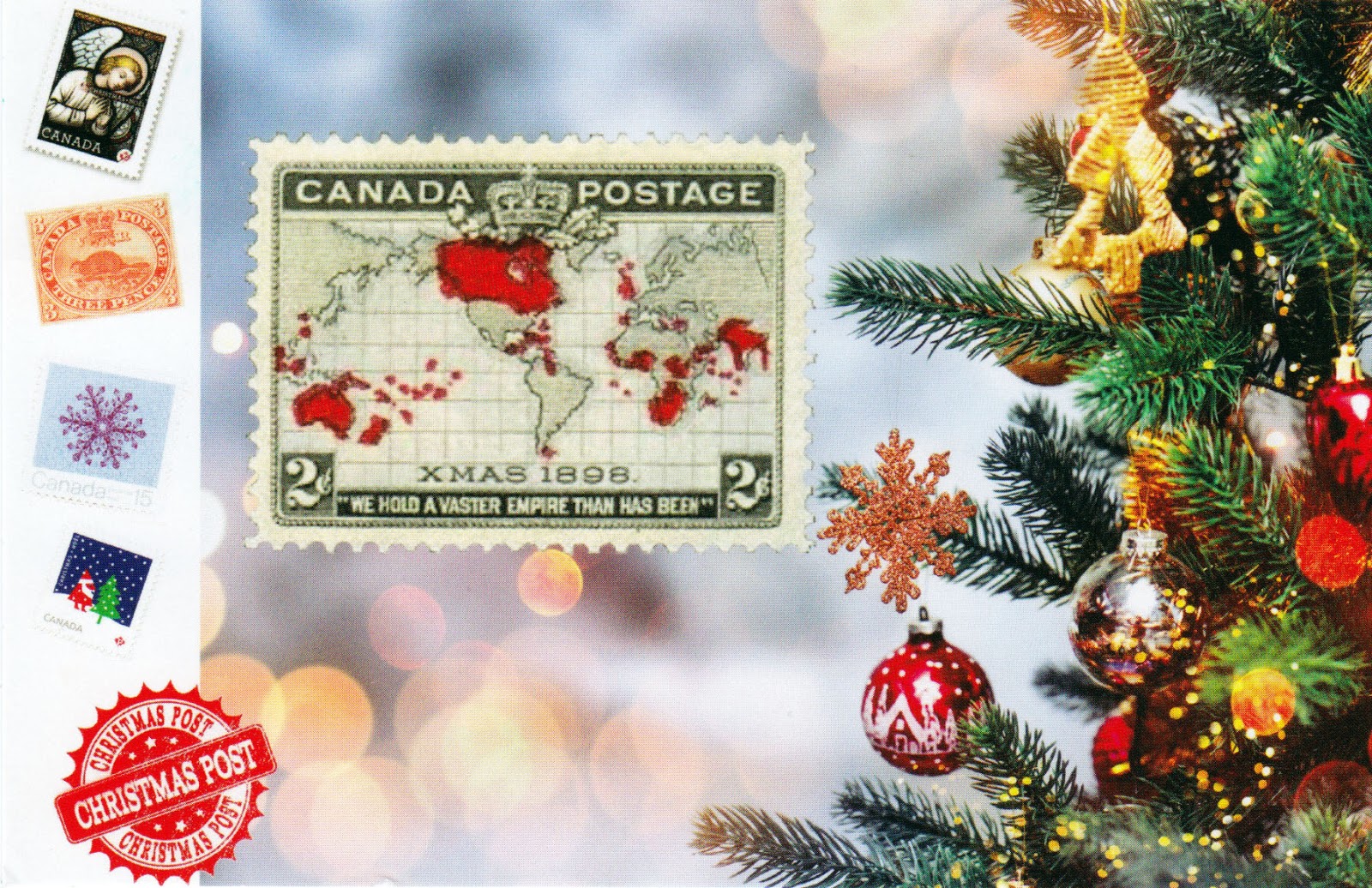 Brane & Nina Christmas postcard from Christmas Island, Canada