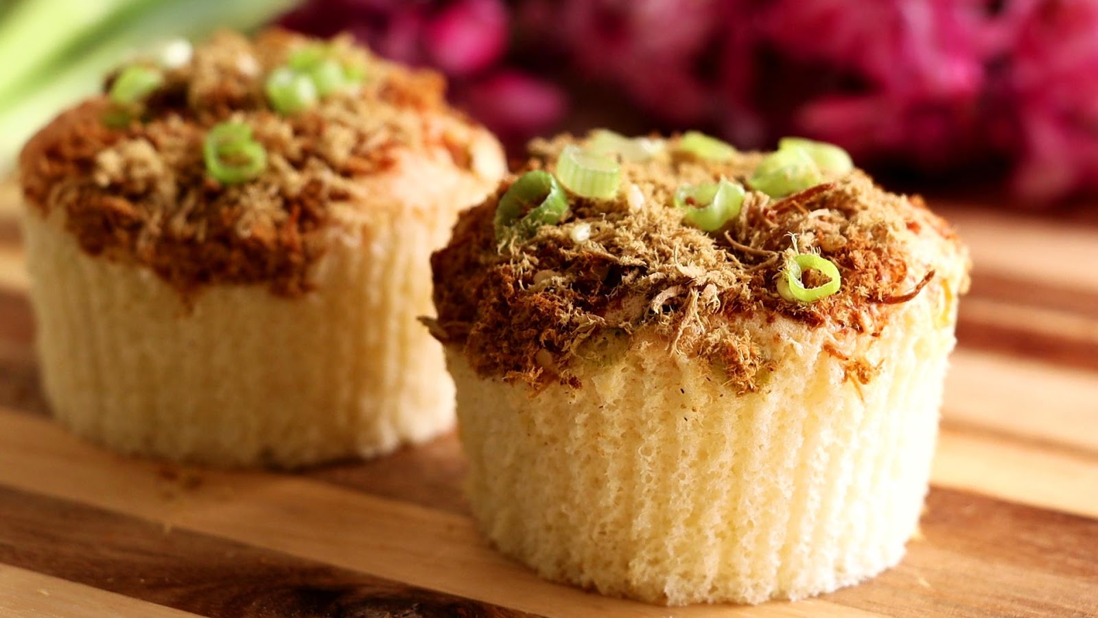 Josephine's Recipes Chicken Meat Floss Cake 鸡肉松棉花蛋糕