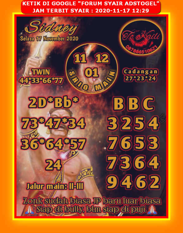 1 New Message Kode Syair Sydney 17 November 2020 Forum Syair Togel Hongkong Singapura Sydney