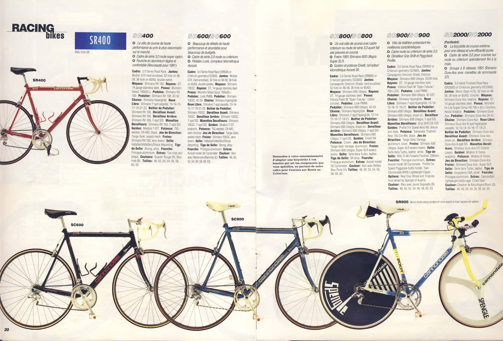 CATALOGUES CANNONDALE CANNONDALE 1991