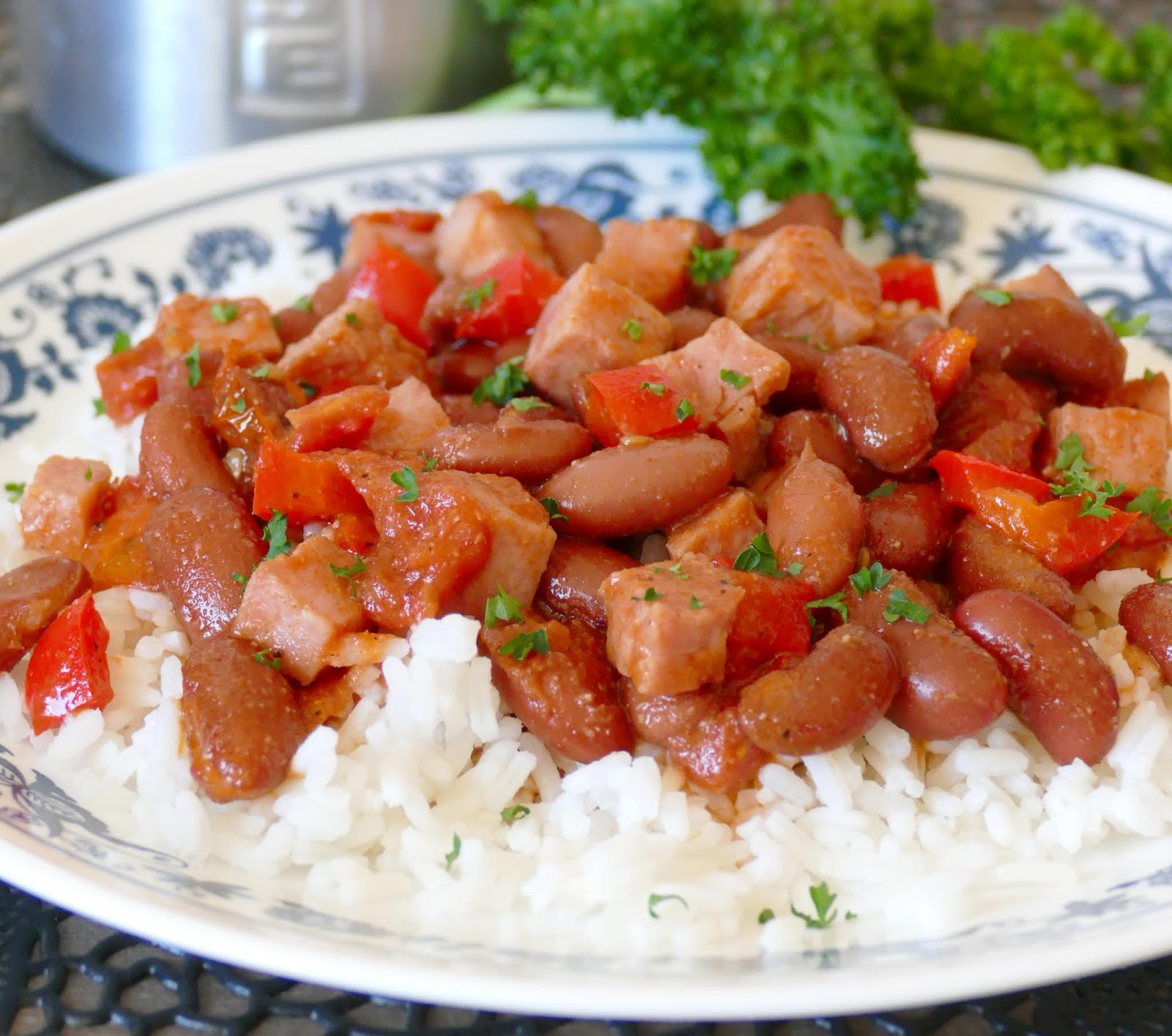 This simple homemade red beans and rice can be made with ham or smoked turkey. It uses fridge and pantry staples like bell pepper, fresh tomatoes, spices, broth and canned beans and is so hearty and absolutely delicious! Great for meal planning and budget friendly!