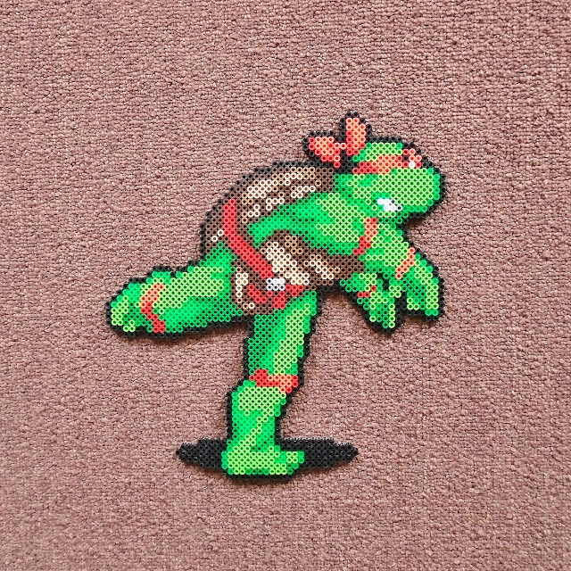 Long Black Fingers Turtles In Time Perler Beads
