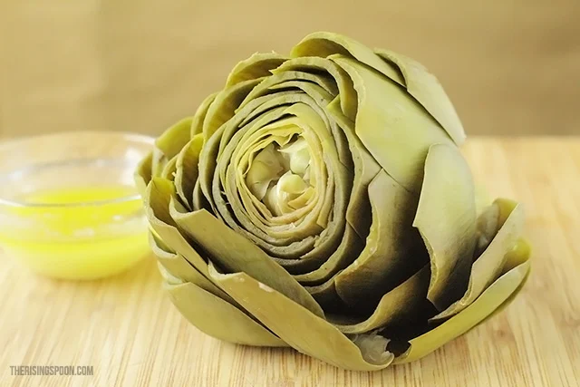 Fragrant Boiled Artichokes with Lemon Butter Dipping Sauce