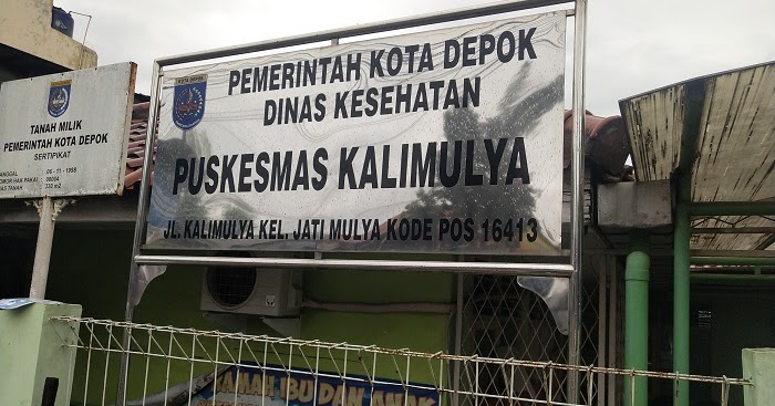 Papan Plang Nama Stainless di Puskesmas Kalimulya