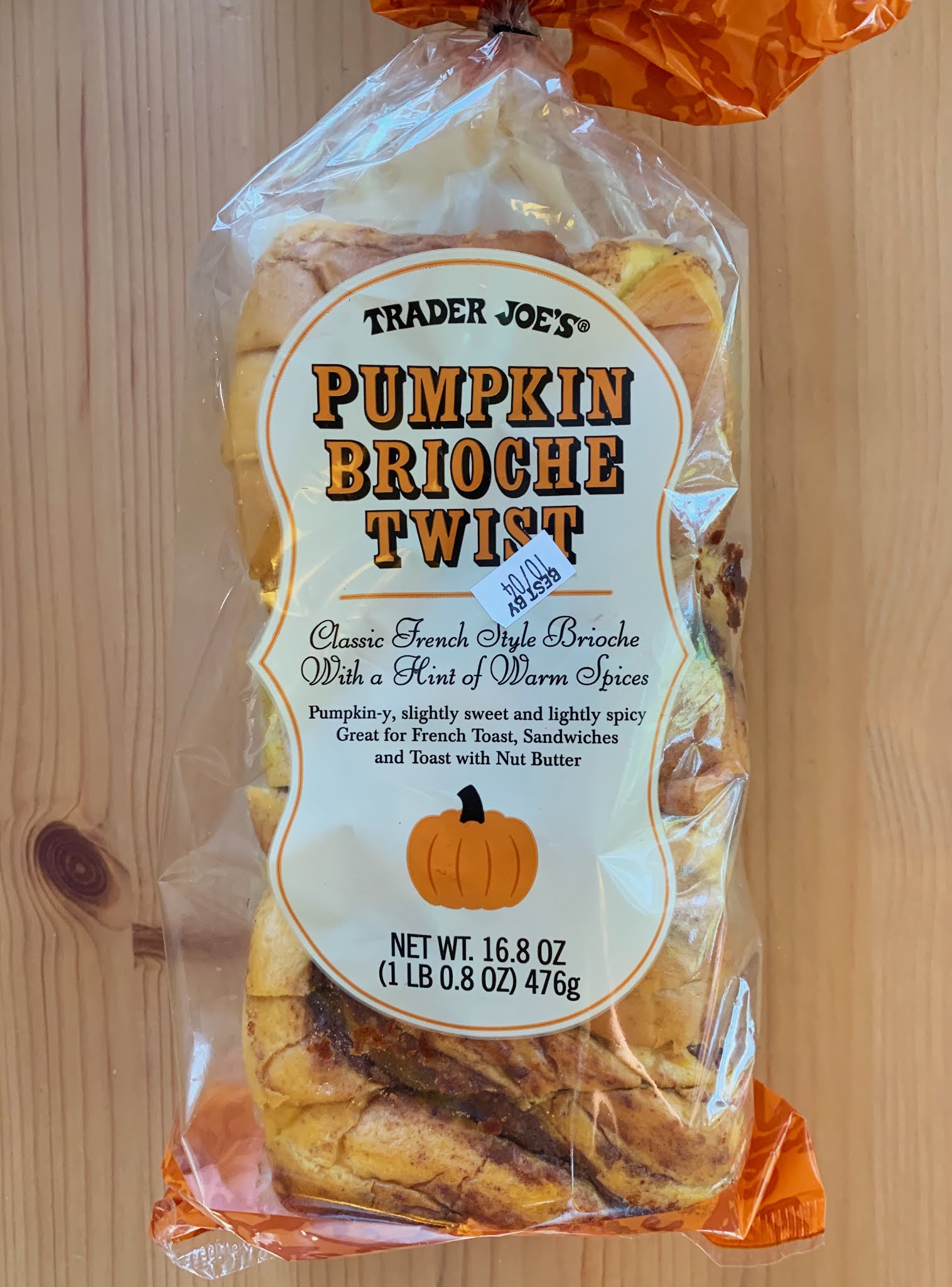Trader Joe's Pumpkin Brioche Twist