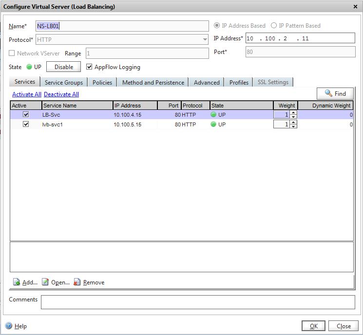 Citrix Load Balancing Configuration – WFIJTD
