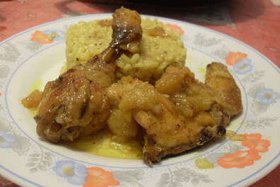 Pollo al curry con arroz especiado