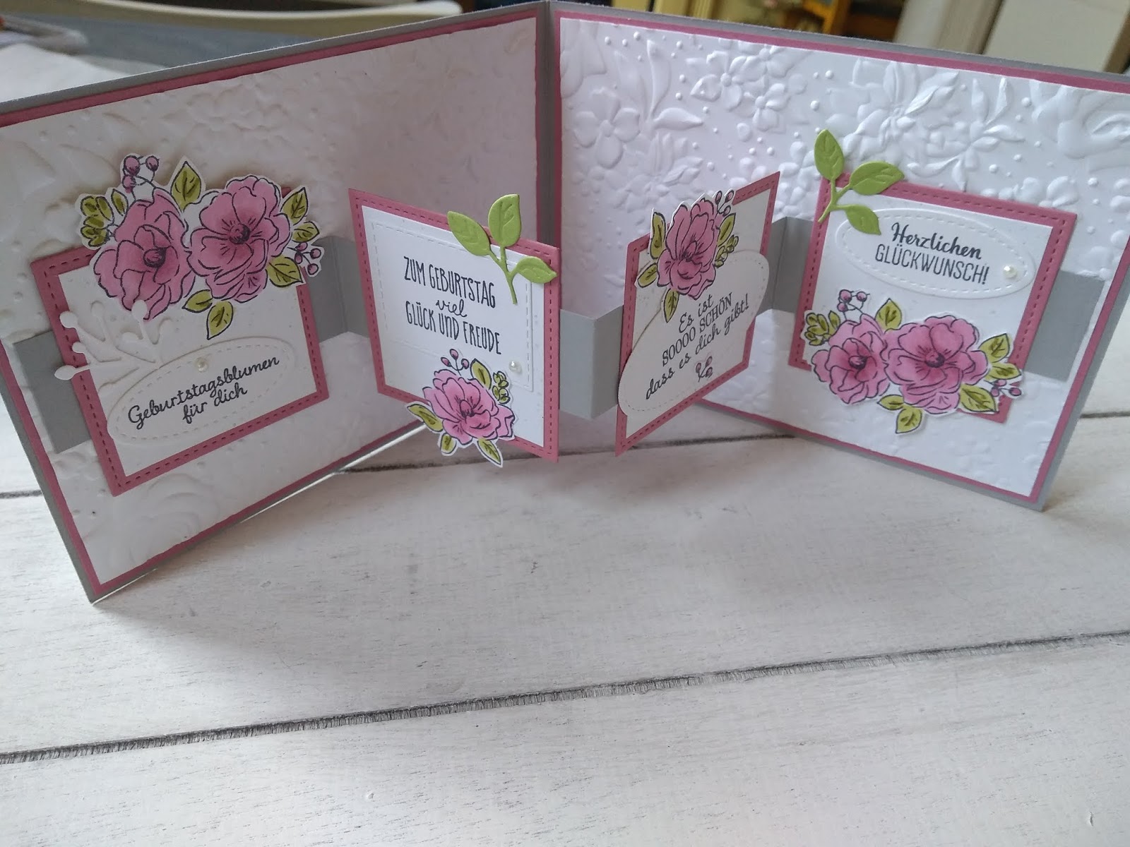 Kreativ am Deich :noch eine Fancy-Fold-Karte...mit Blumen...