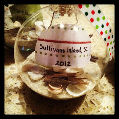 Create your own sand and shell ornaments, like these from Sullivans Island, SC | The Lowcountry Lady