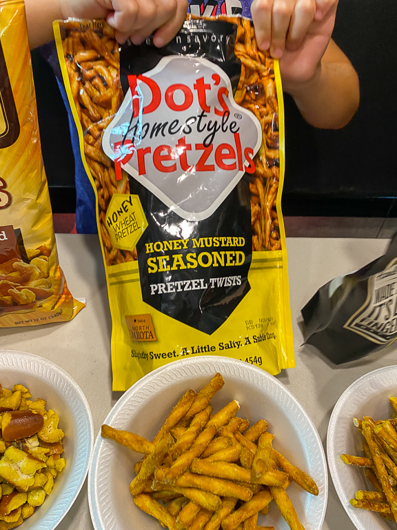 Tales of the Flowers Mustard Pretzel Taste Test Comparison Snyder's