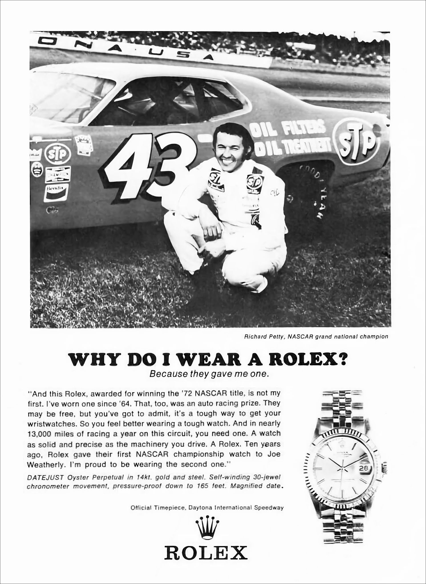 Welcome to RolexMagazine...Home of Jakes Rolex World Magazine..Optimized for iPad and iPhone Daytona 500 and NASCAR Legend Richard Petty Rolex Daytona...