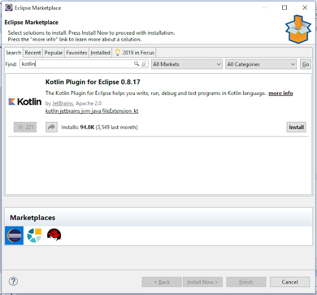 Kotlin Hello World Application using Eclipse IDE