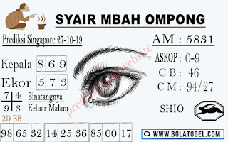 Syair Sgp 27 Oktober 2019 Prediksi Sgp 27 Oktober 2019