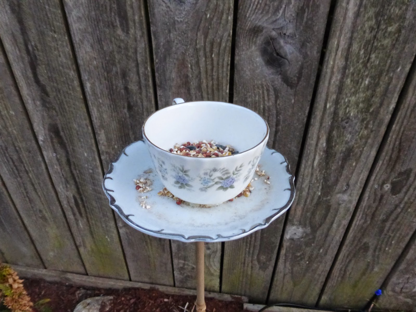 Creating the 1/4 acre garden DIY Teacup Bird Feeders