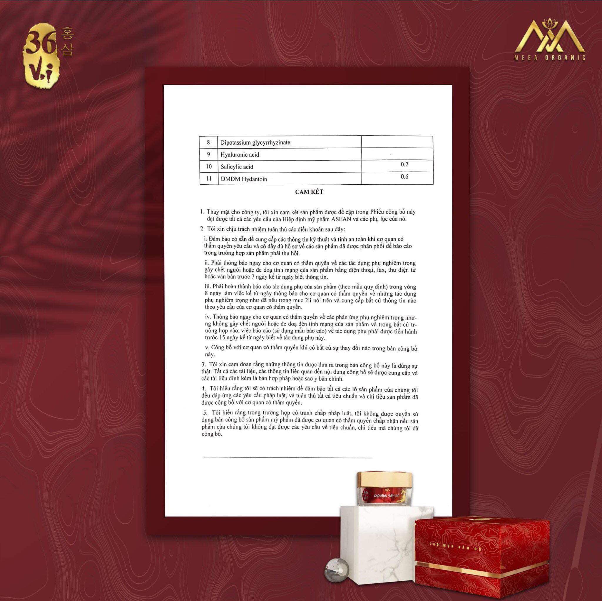 cao mụn sâm đỏ kem trộn