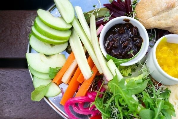 Cheese Ploughman's Lunch - with bread, cheese, pickles and salad