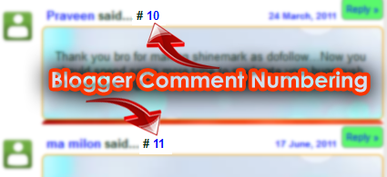 Numbering the comments in blogger