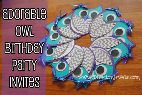 Adorable #Owl Birthday Party Invitations at directorjewels.com #Owls #FirstBirthday #Party #BirthdayParty #Invitations