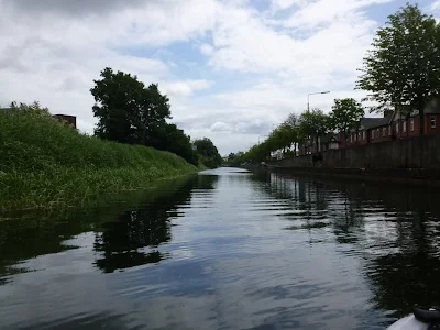 The Grand Canal in Dublin viewed from water level