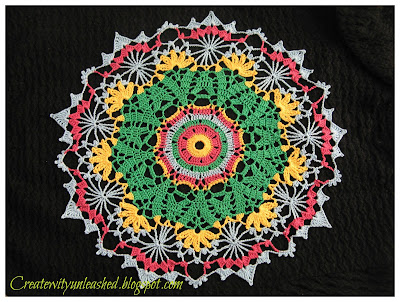 Crochet colorful doily