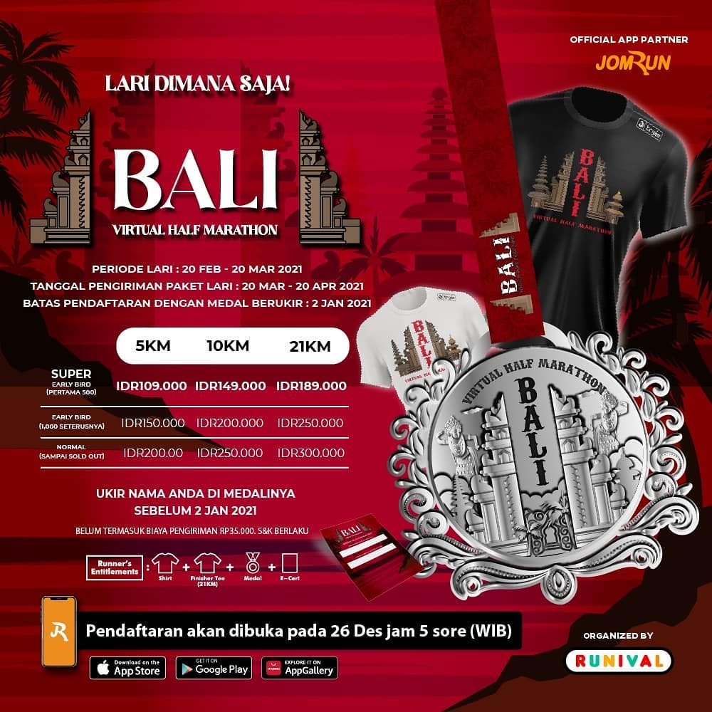 Bali Virtual Half Marathon • 2021 LariKu.info