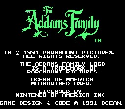 Addams Family Title Screen