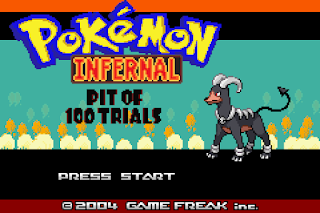 Pokemon Infernal Pit of 100 Trials GBA Cover,Title