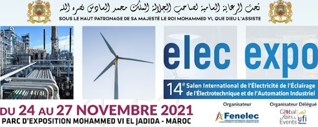 Maroc- les premiers salons post-Covid  Sous le Haut Patronage de Sa Majesté –Elec expo, Ener Event & Tronica expo Bientôt au Parc d'Expositions Mohammed VI à El Jadida