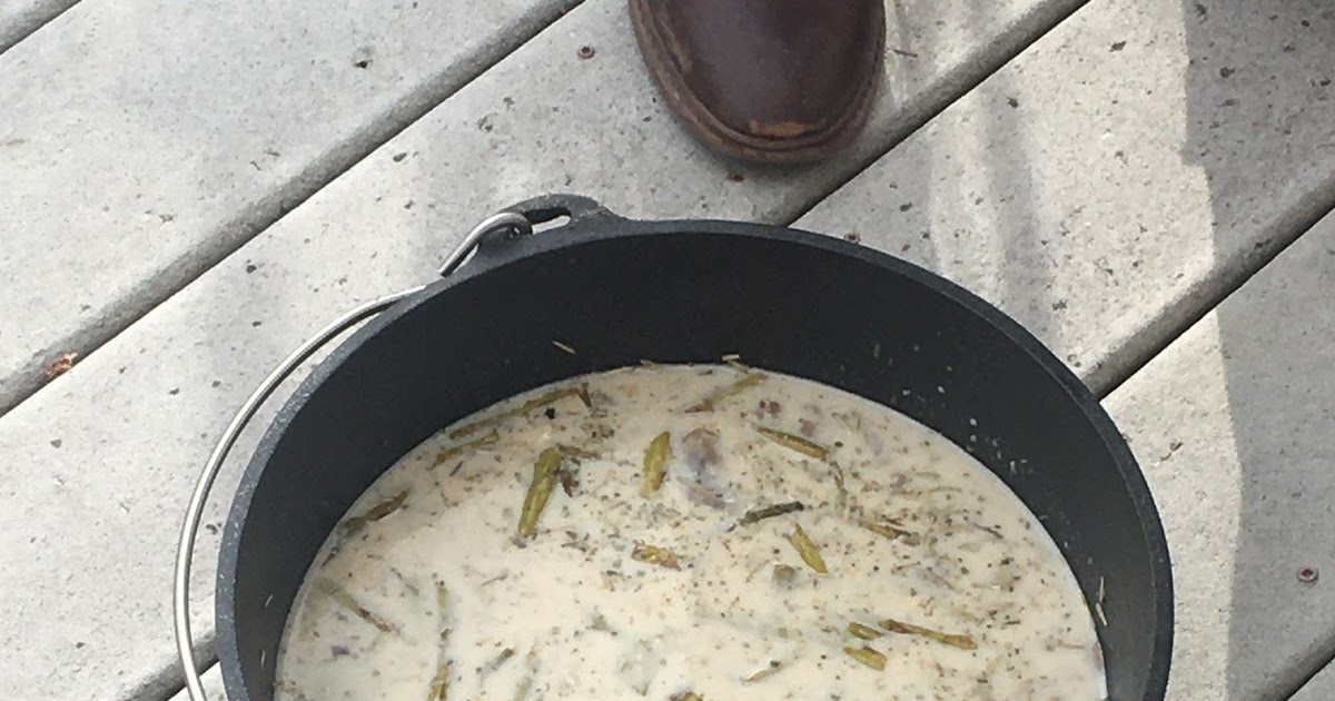 BYU Dutch Oven and Camp Cooking Chicken Asparagus Soup