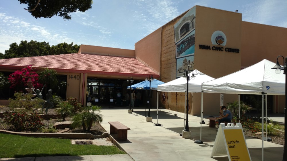 Walkabout With Wheels Blog More Covid Shots the Yuma Civic Center in