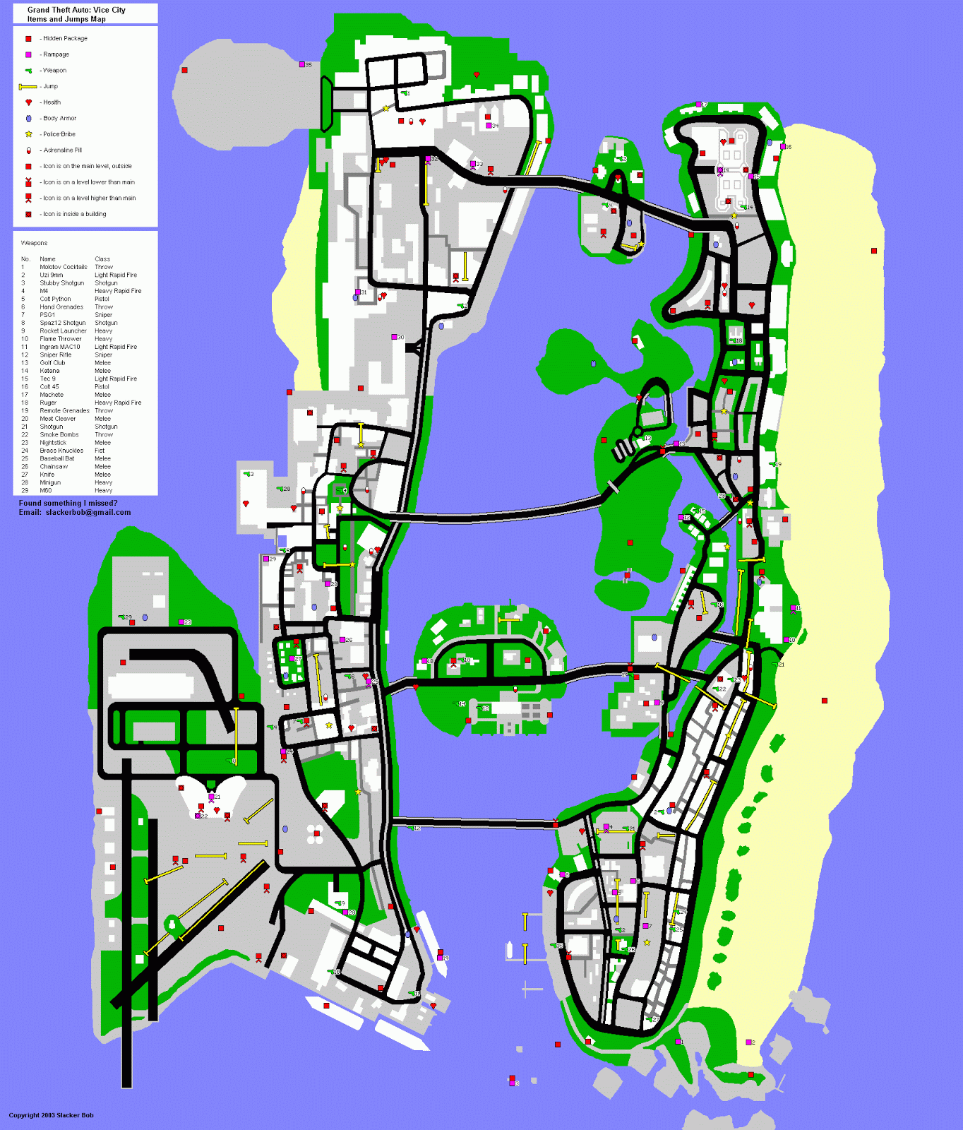 Grand theft auto vice city map - fuseHop