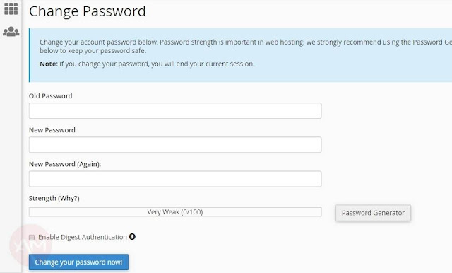 Merubah Password cPanel