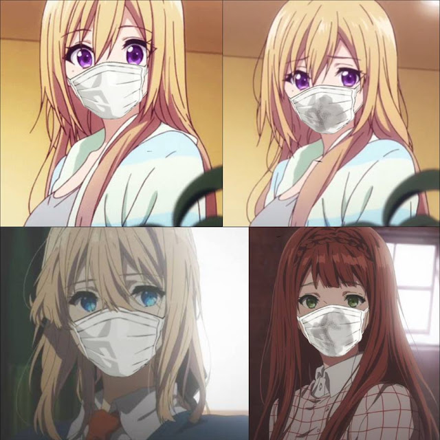 anime girls with face mask | Animoe