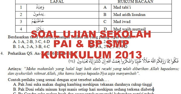 Kisikisi Soal Dan Kunci Jawaban Pai Sma Ruang Jawaban Kisikisi Soal Dan Kunci Jawaban Pai Sma Ruang Jawaban