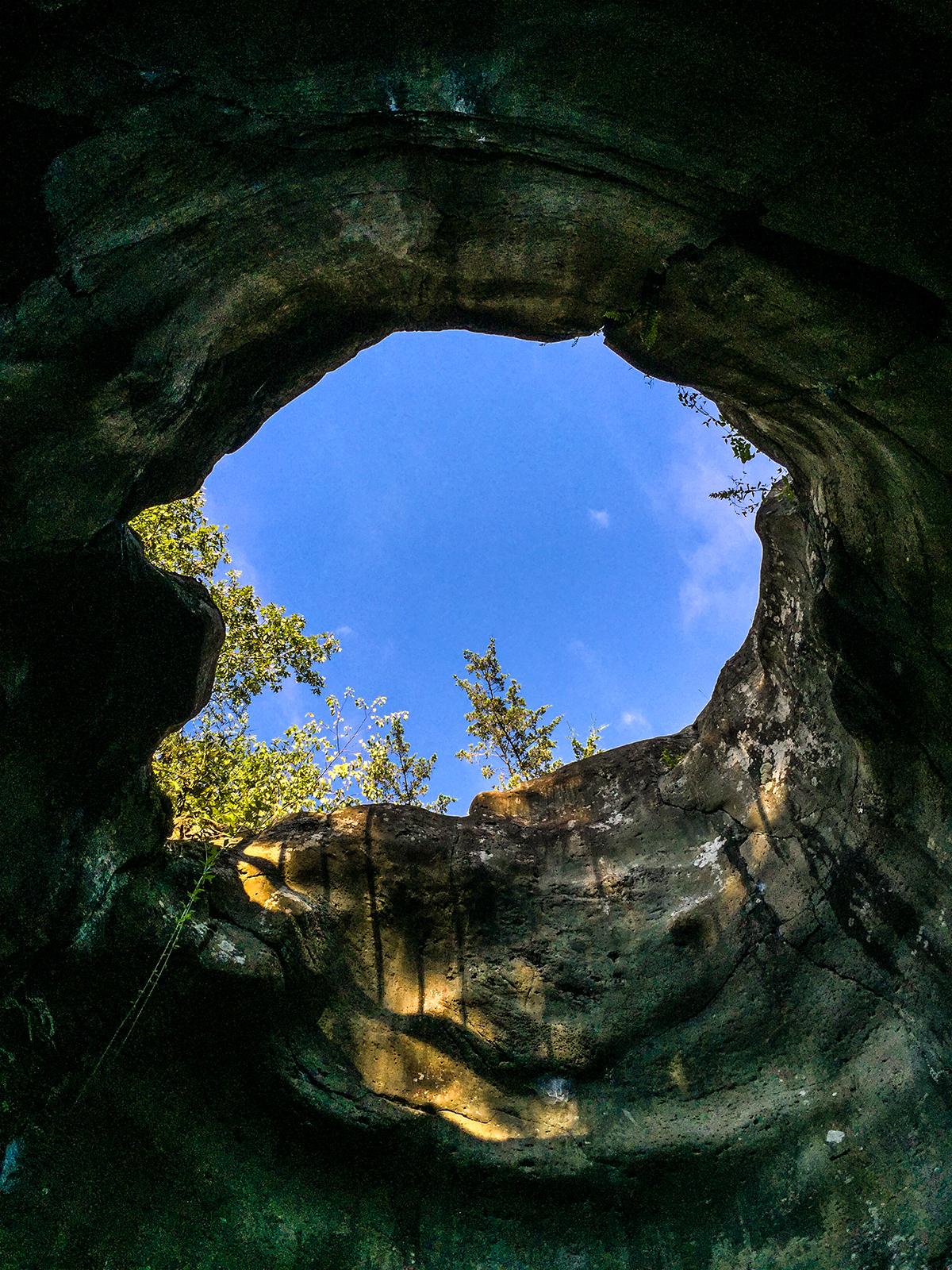Inside the Bake Oven on the Glacial Potholes Trail at Interstate State Park