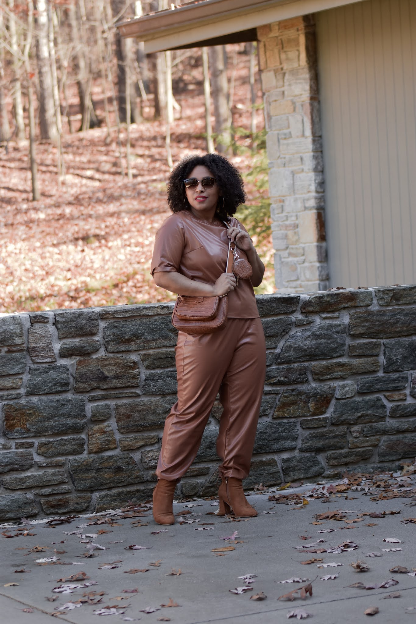 A Monochromatic Faux Leather Look — Patty's Kloset