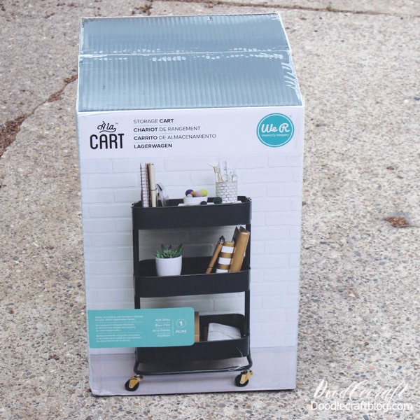 Spray Painted Rolling Storage Cart DIY