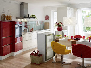 Cocinas color rojo y blanco - Colores en Casa