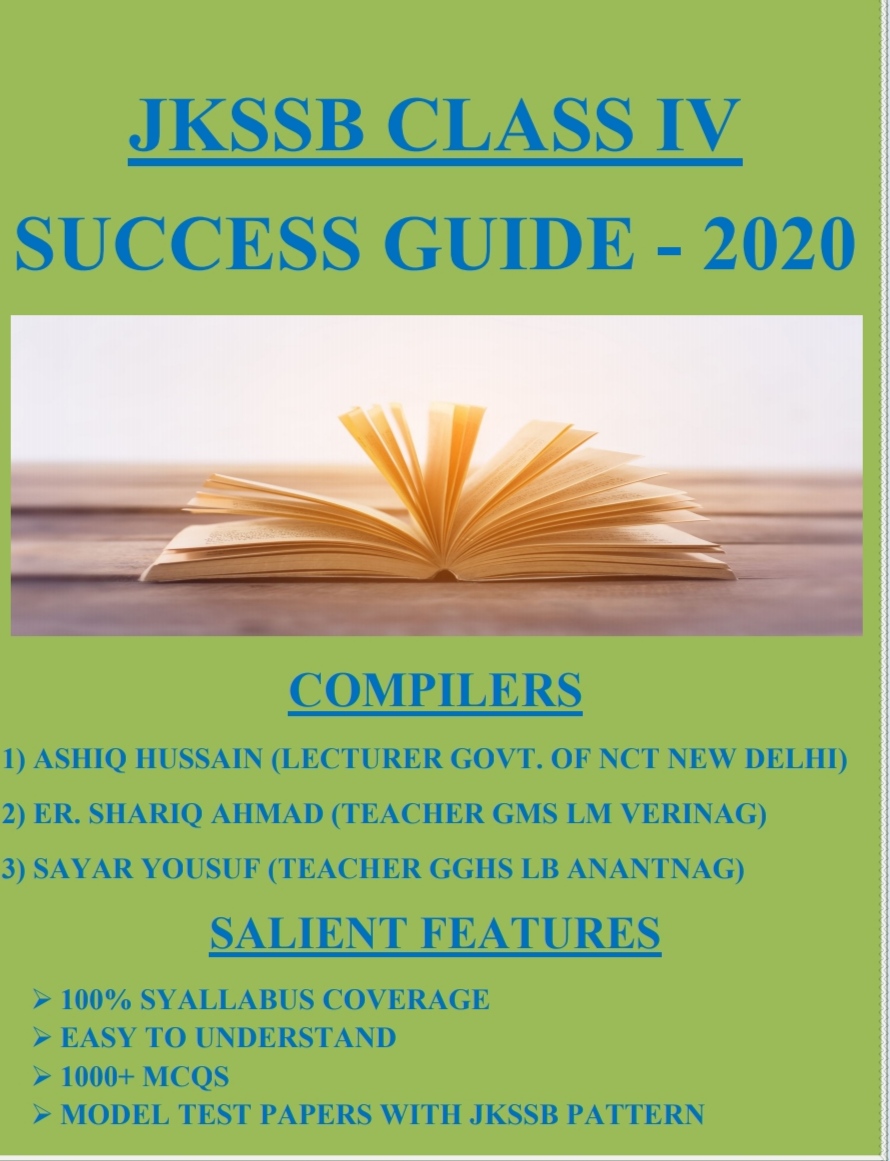 JKSSB Class 4th Study Material Exam Guide Full Syllabus Free PDF