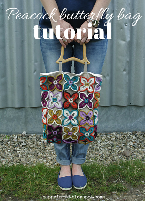Peacock butterfly, crochet bag. The tutorial by Happy in Red Peacock butterfly, crochet bag. The tutorial by Happy in Red