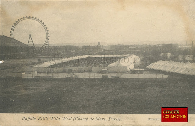 Tentes écuries, et tente abritant les gradins di cirque Buffalo Bill